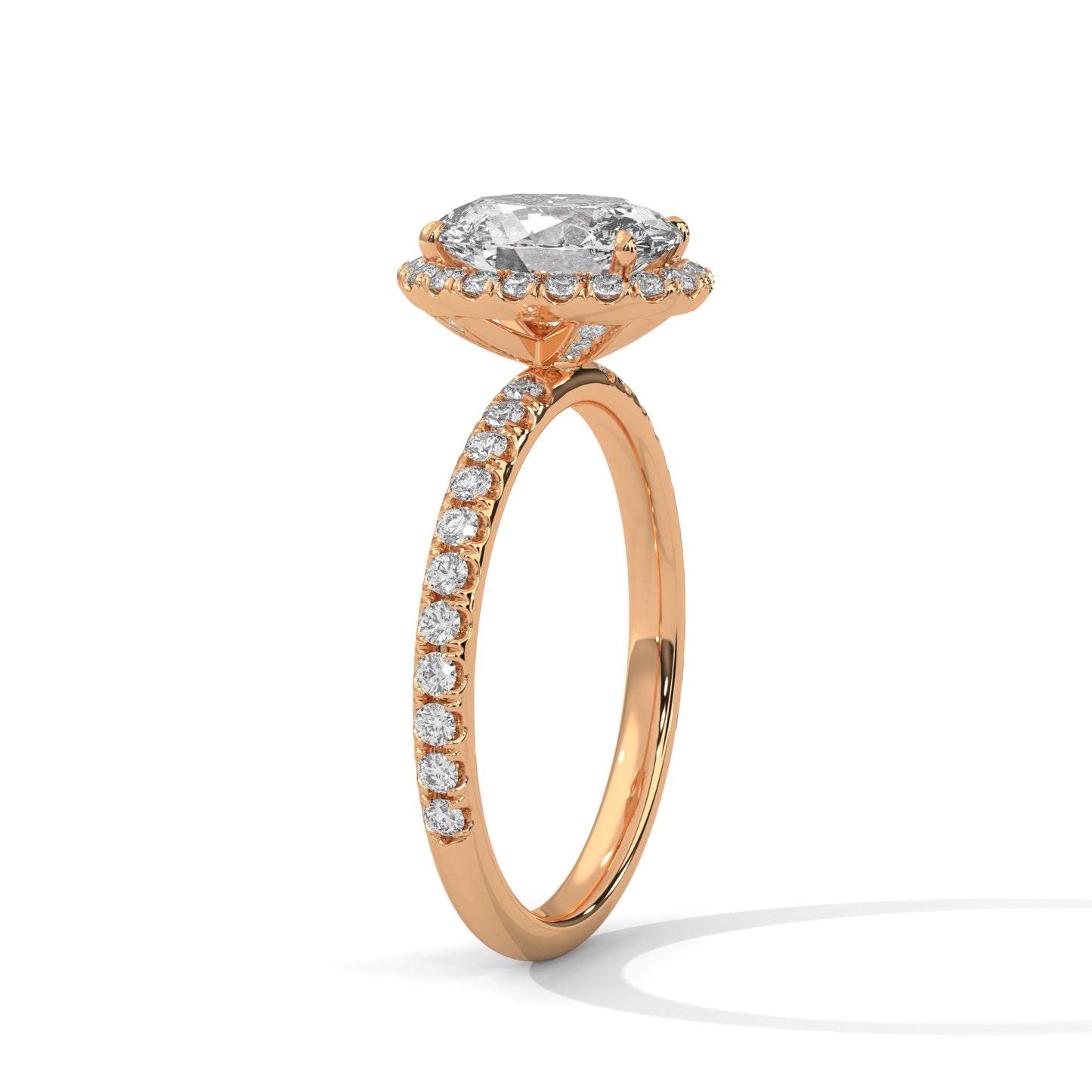 2 CT Oval Cut E-VVS2 Lab Grown Diamond Engagement Ring, Gift For her
