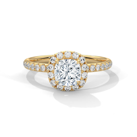 1 CT Cushion Cut E-VVS2 Lab Grown Diamond Engagement Ring, Gift For her