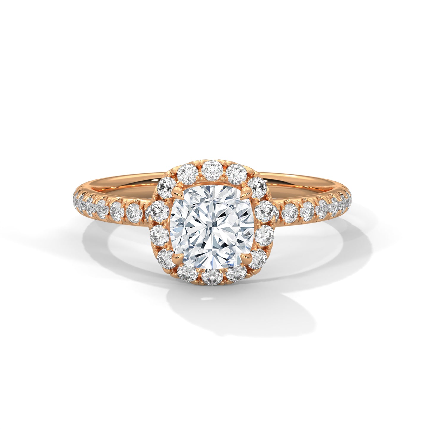 1 CT Cushion Cut E-VVS2 Lab Grown Diamond Engagement Ring, Gift For her