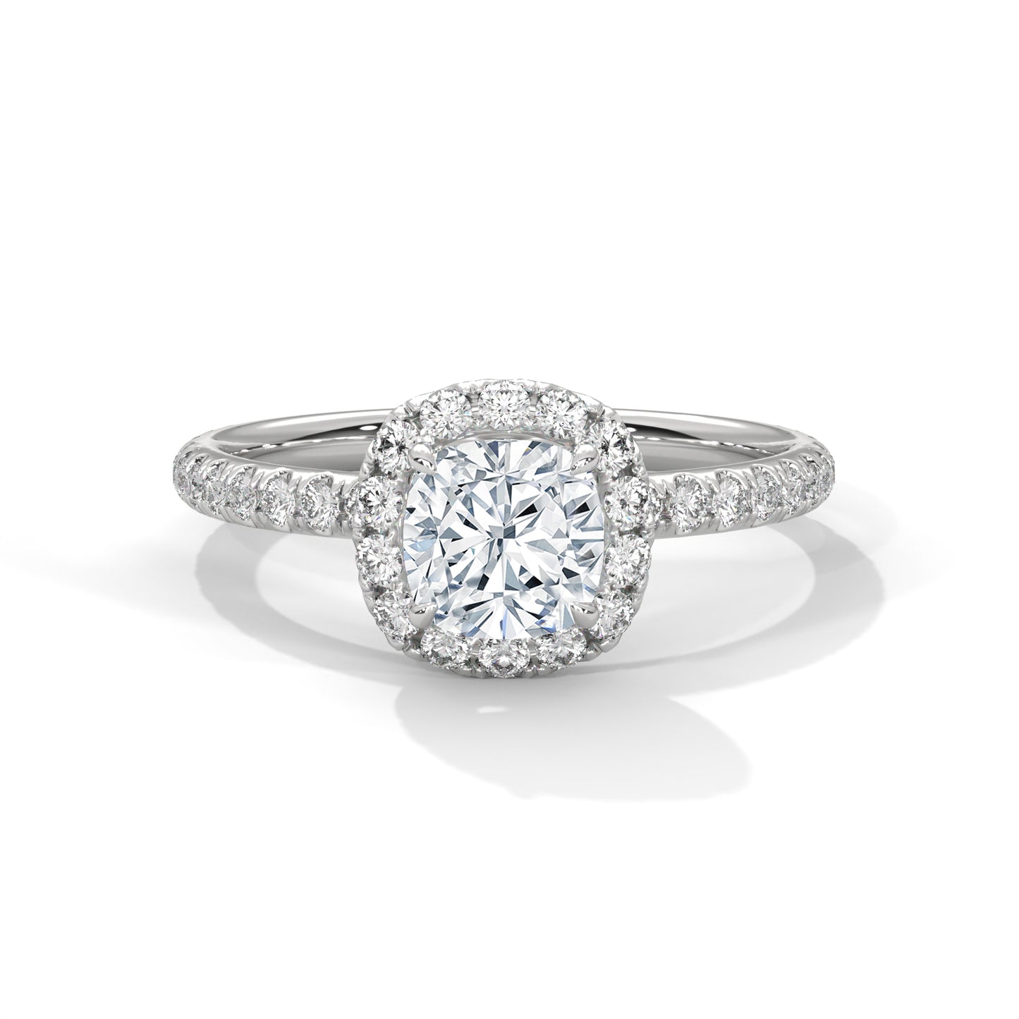 1 CT Cushion Cut E-VVS2 Lab Grown Diamond Engagement Ring, Gift For her