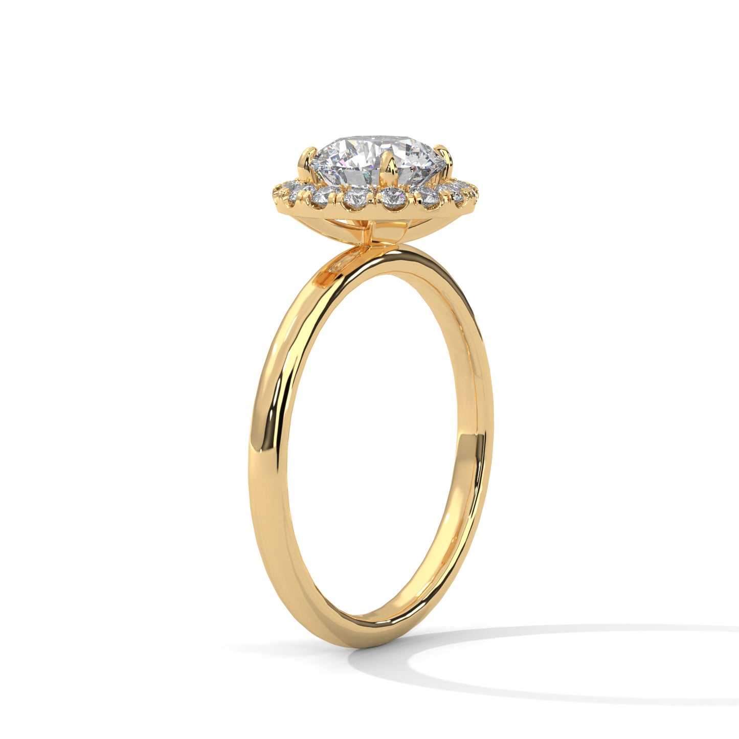 2 CT Round Cut E-VVS2 Lab Grown Diamond Engagement Ring, Made to Order