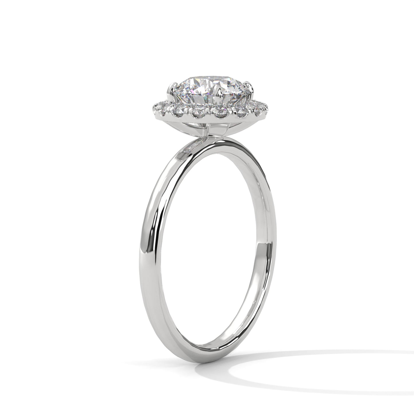 2 CT Round Cut E-VVS2 Lab Grown Diamond Engagement Ring, Made to Order