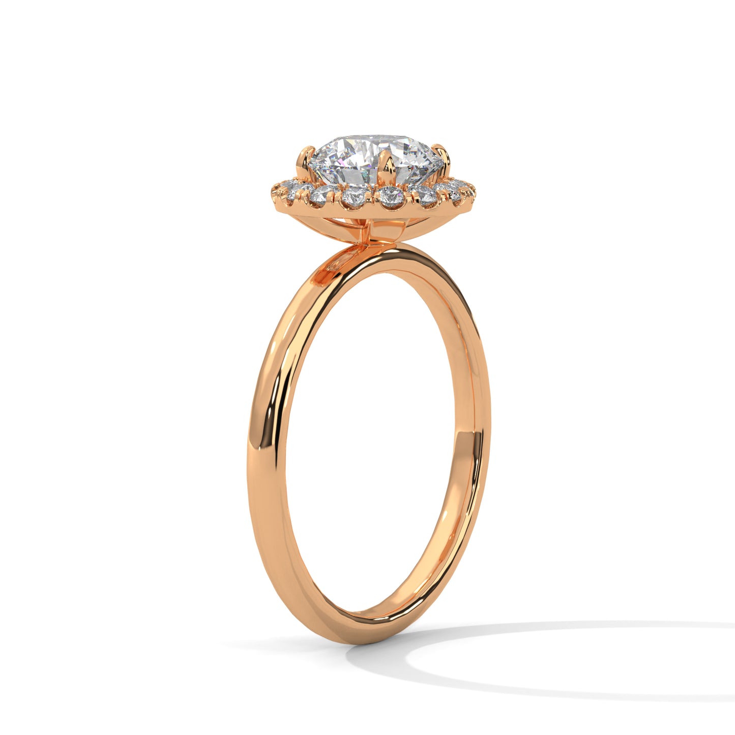 2 CT Round Cut E-VVS2 Lab Grown Diamond Engagement Ring, Made to Order