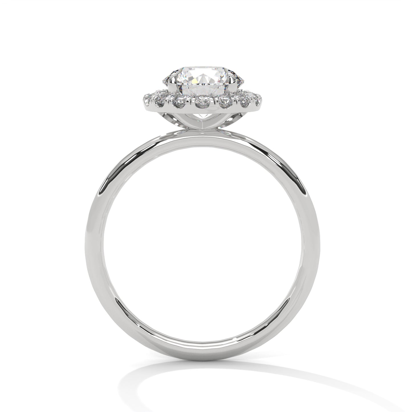2 CT Round Cut E-VVS2 Lab Grown Diamond Engagement Ring, Made to Order