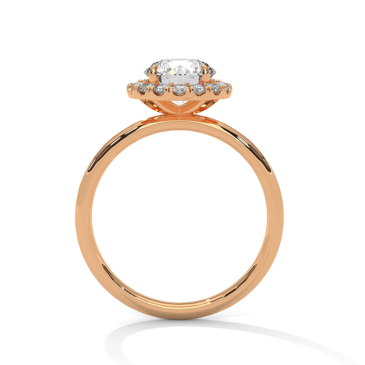 2 CT Round Cut E-VVS2 Lab Grown Diamond Engagement Ring, Made to Order