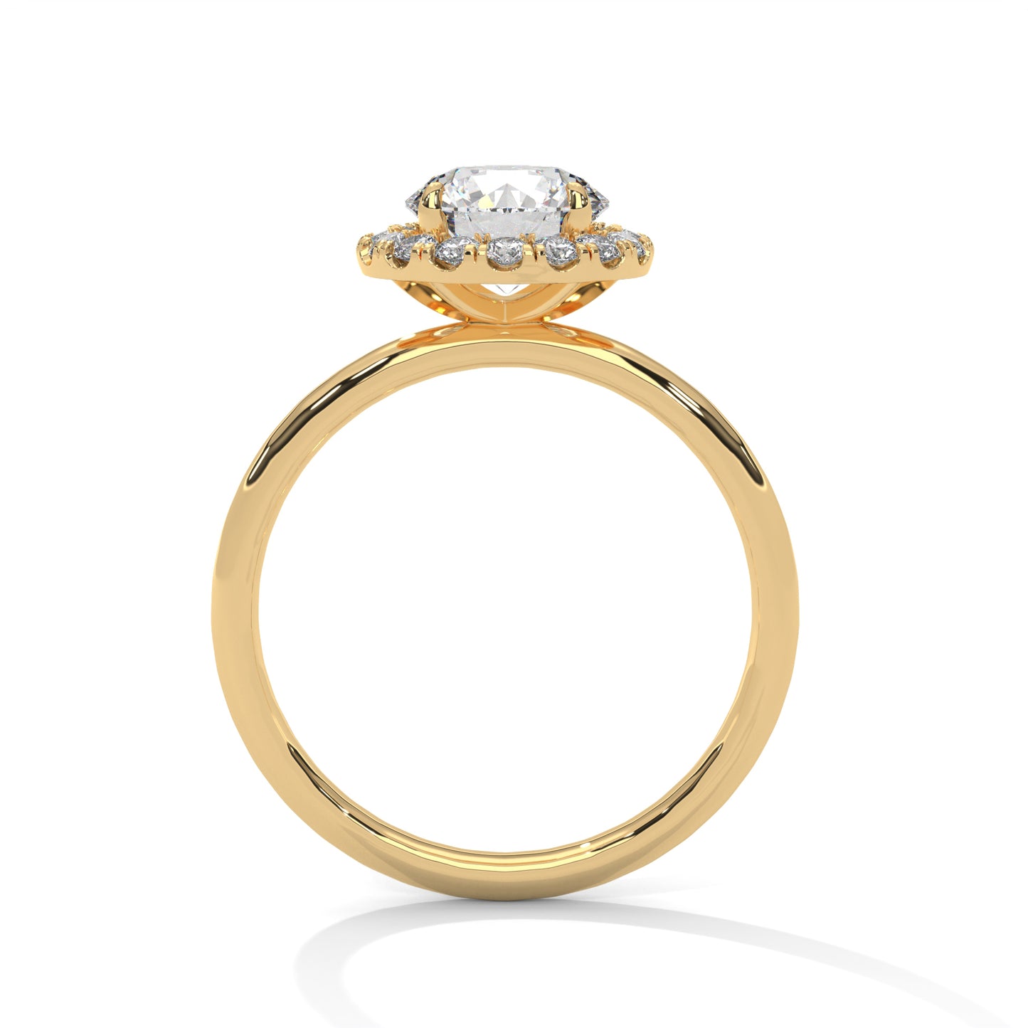 2 CT Round Cut E-VVS2 Lab Grown Diamond Engagement Ring, Made to Order