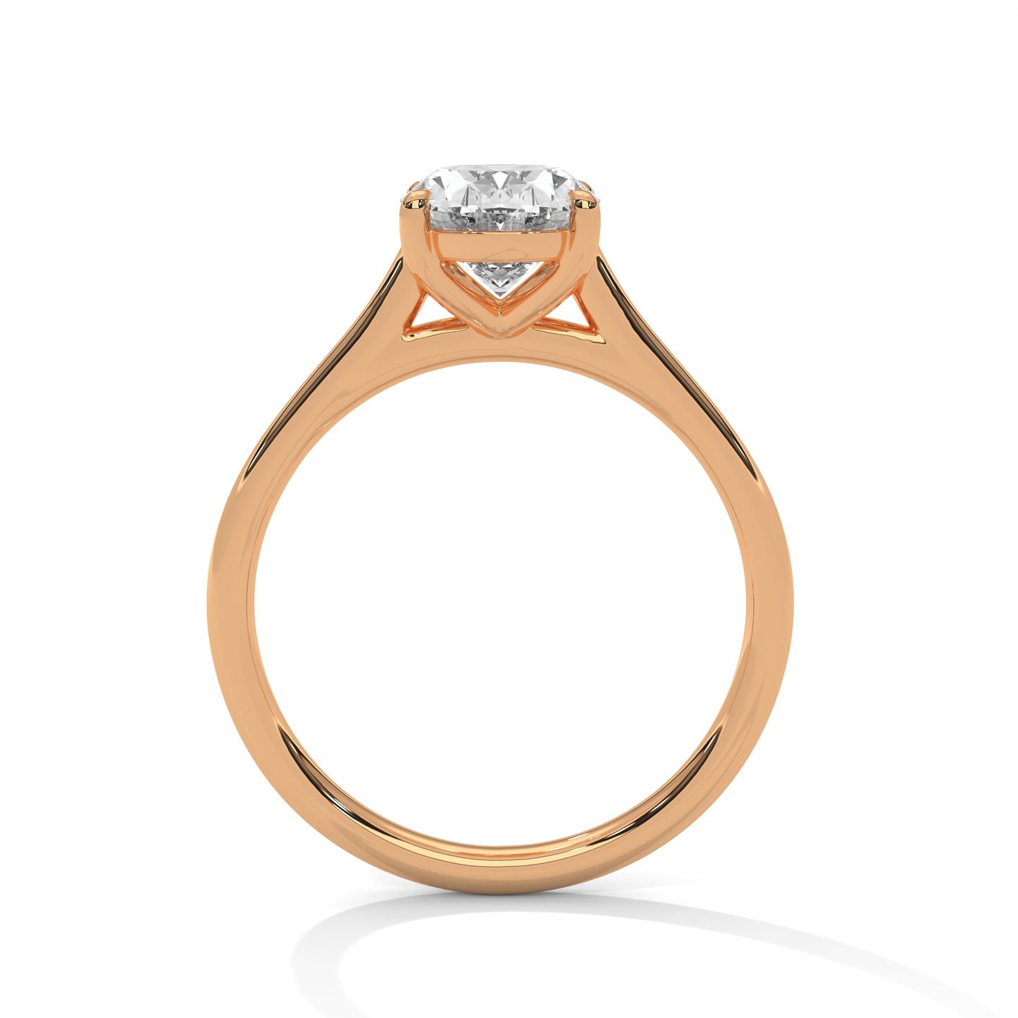 3 Carat Oval E - VVS2 Lab-Grown Diamond Engagement Ring, Classic Solitaire Setting, Certified Sparkle