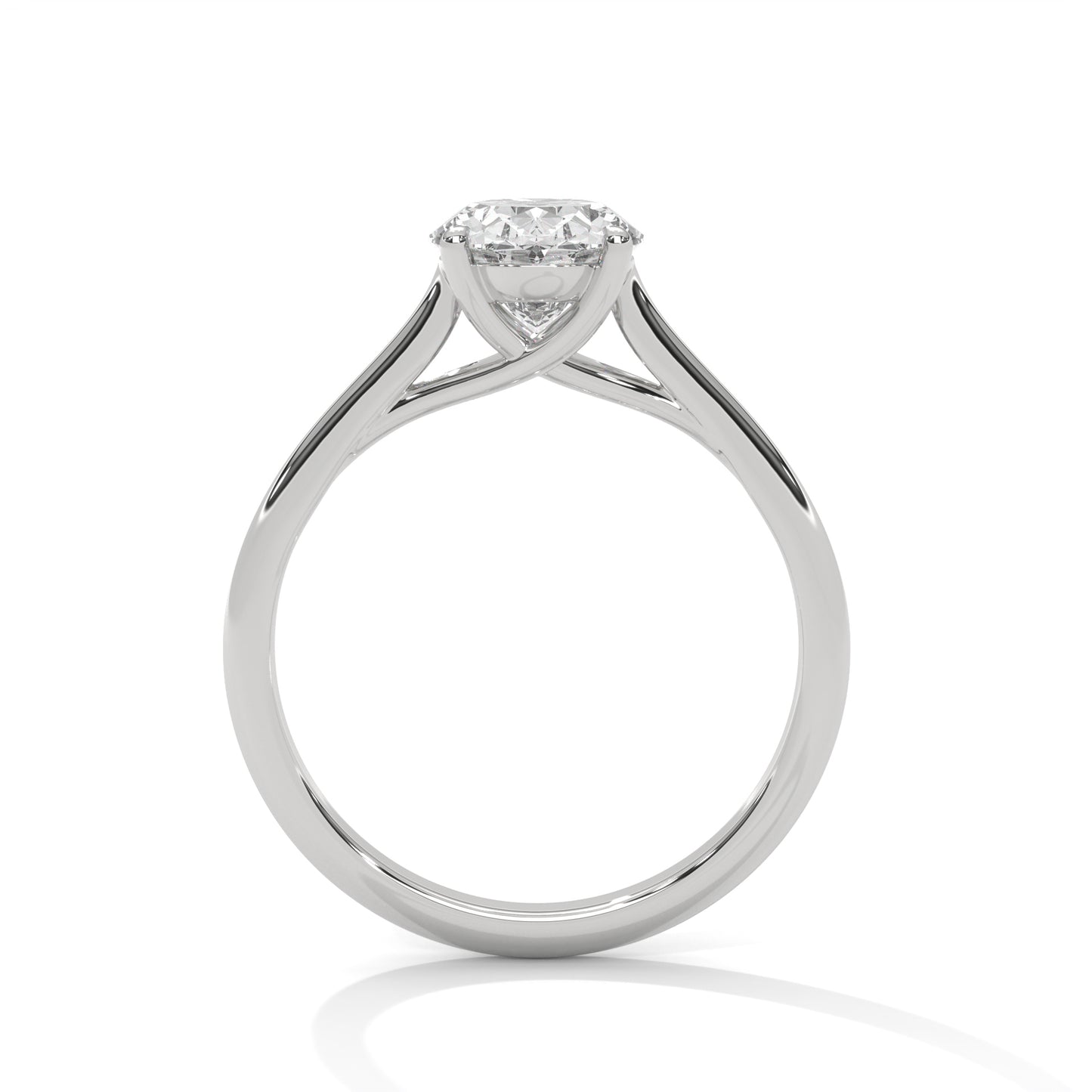 2ct Oval Lab-Grown Diamond Engagement Ring, E - VVS2 Diamond Solitaire Ring