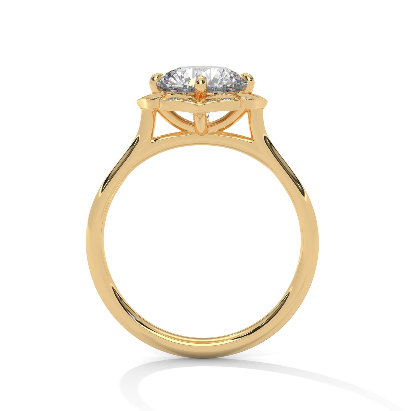 3 CT Round Lab-Grown Diamond Engagement Ring –  Pave Set