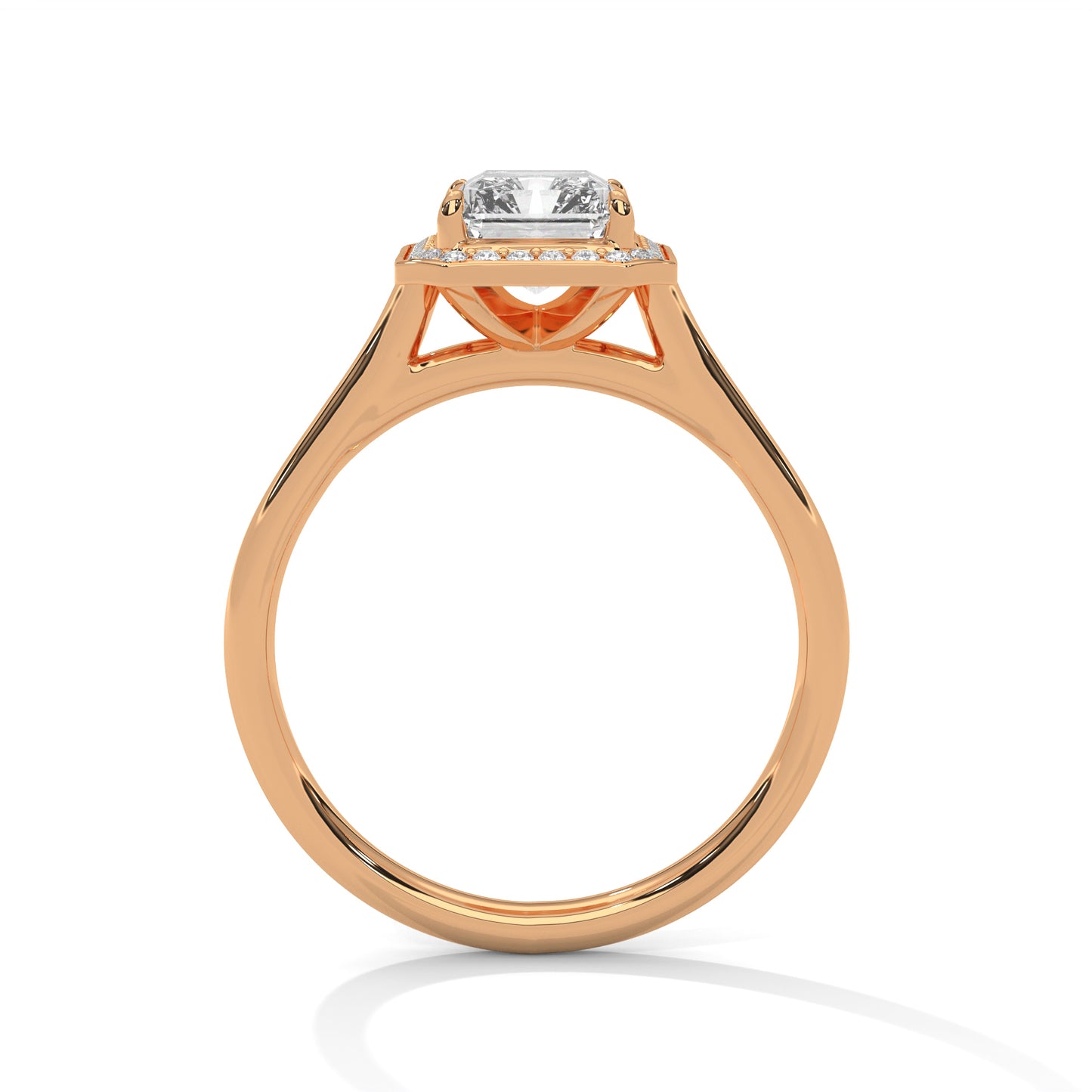 3 CT Emerald-Cut E - VVS2 Lab-Grown Diamond Engagement Ring, Elegant Classic Setting