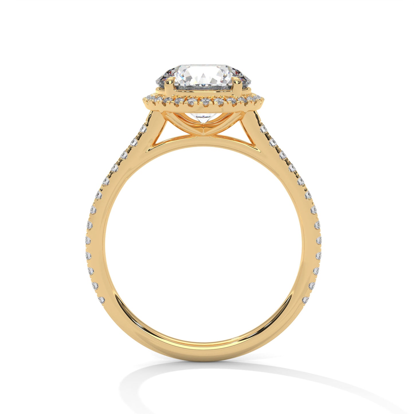 3 CT Round E-VVS2 Lab-Grown Diamond Engagement Ring, Wedding Ring