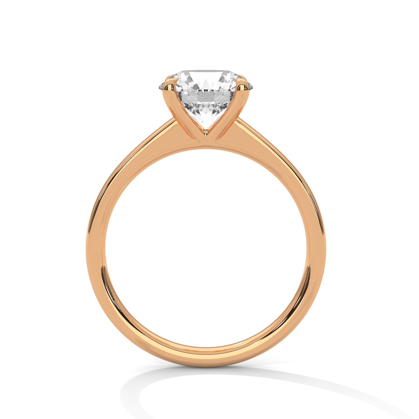 2 CT Round E-VVS2 Lab-Grown Diamond Engagement Ring, Gift for her