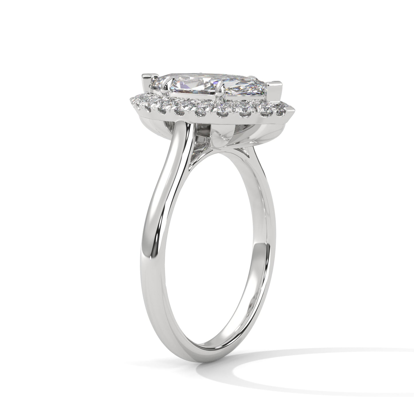 2ct Marquise Cut E-VVS2 Lab Grown Diamond Engagement Ring, 14K Gold, IGI Certified Diamond