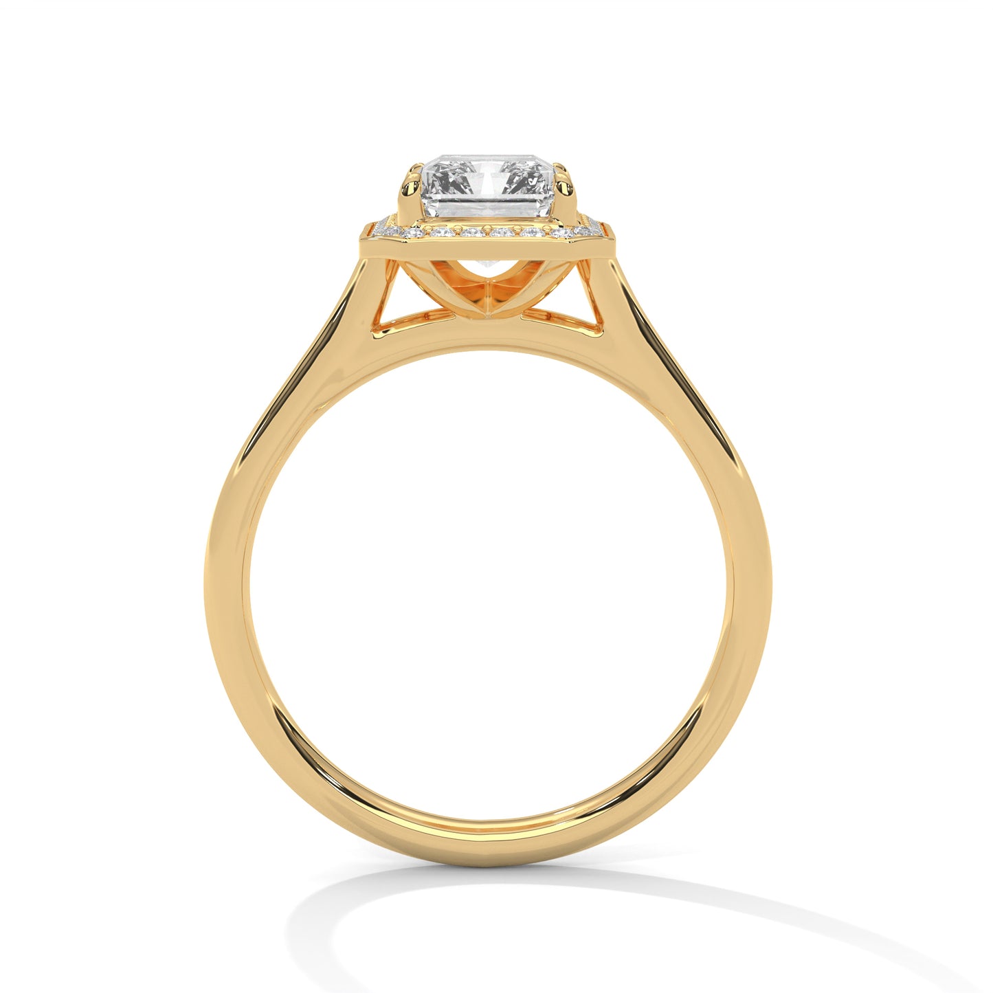 3 CT Emerald-Cut E - VVS2 Lab-Grown Diamond Engagement Ring, Elegant Classic Setting