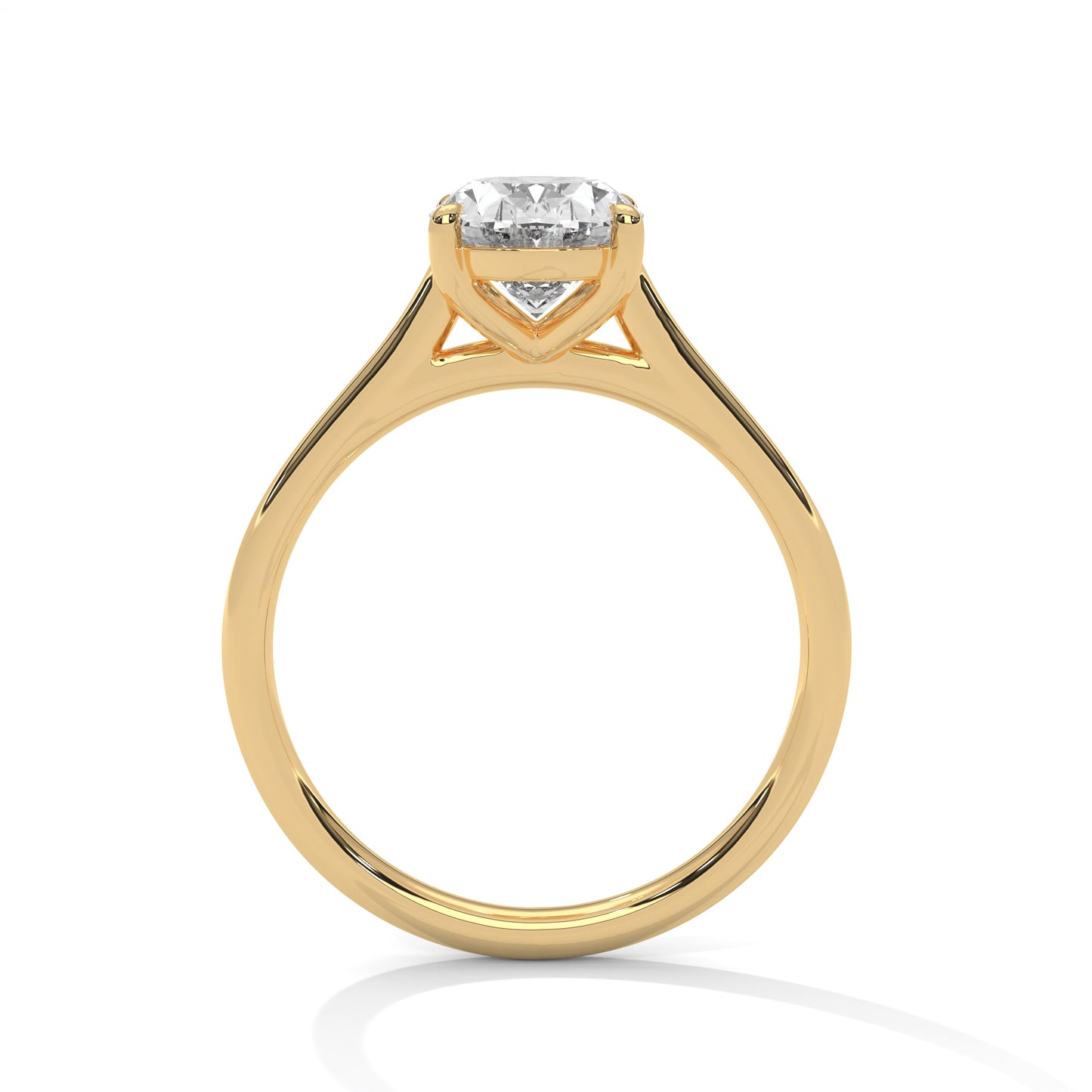 3 Carat Oval E - VVS2 Lab-Grown Diamond Engagement Ring, Classic Solitaire Setting, Certified Sparkle