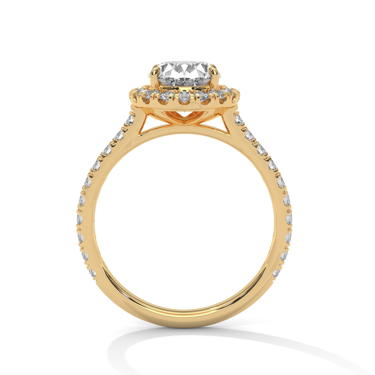 2 Carat Oval Lab-Grown Diamond Engagement Ring, E - VVS2 Diamond, 14K Gold Setting