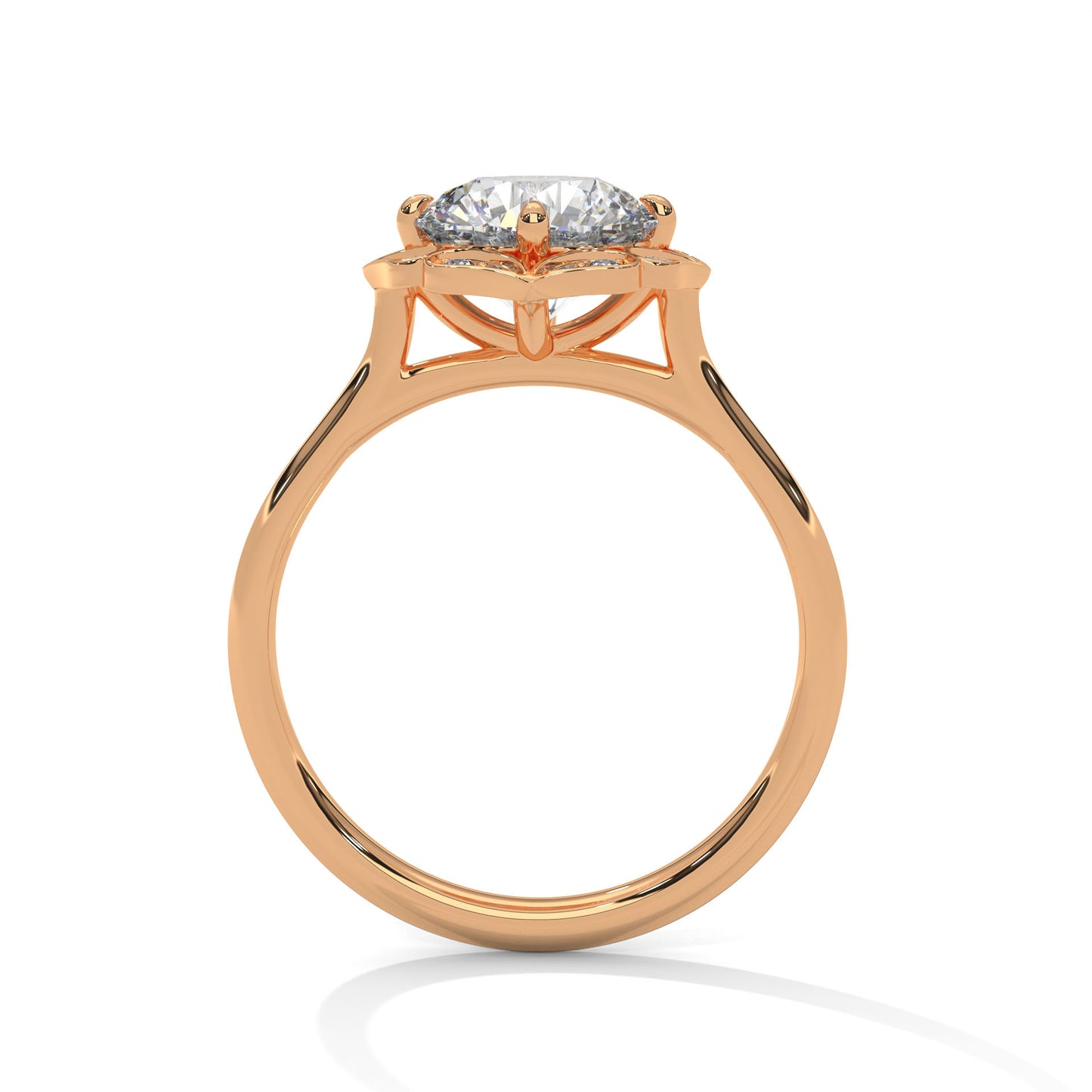 3 CT Round Lab-Grown Diamond Engagement Ring –  Pave Set