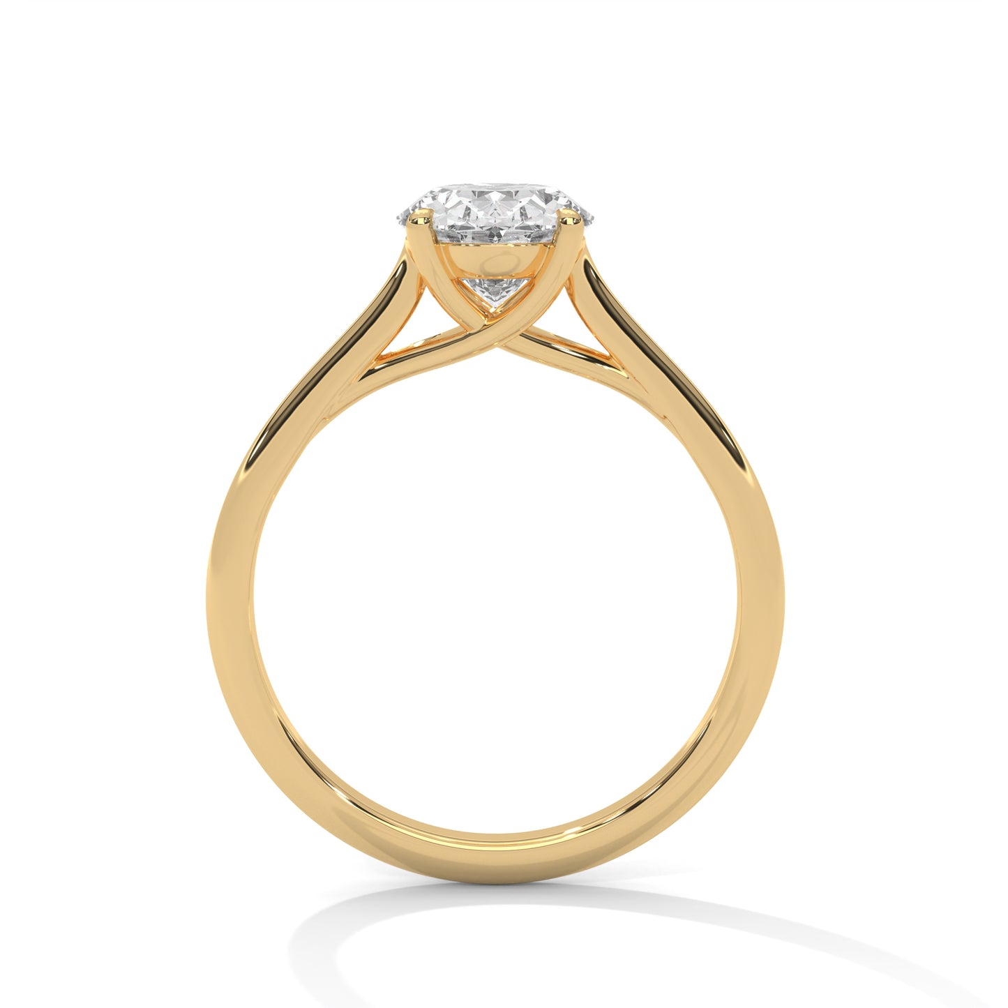 2ct Oval Lab-Grown Diamond Engagement Ring, E - VVS2 Diamond Solitaire Ring