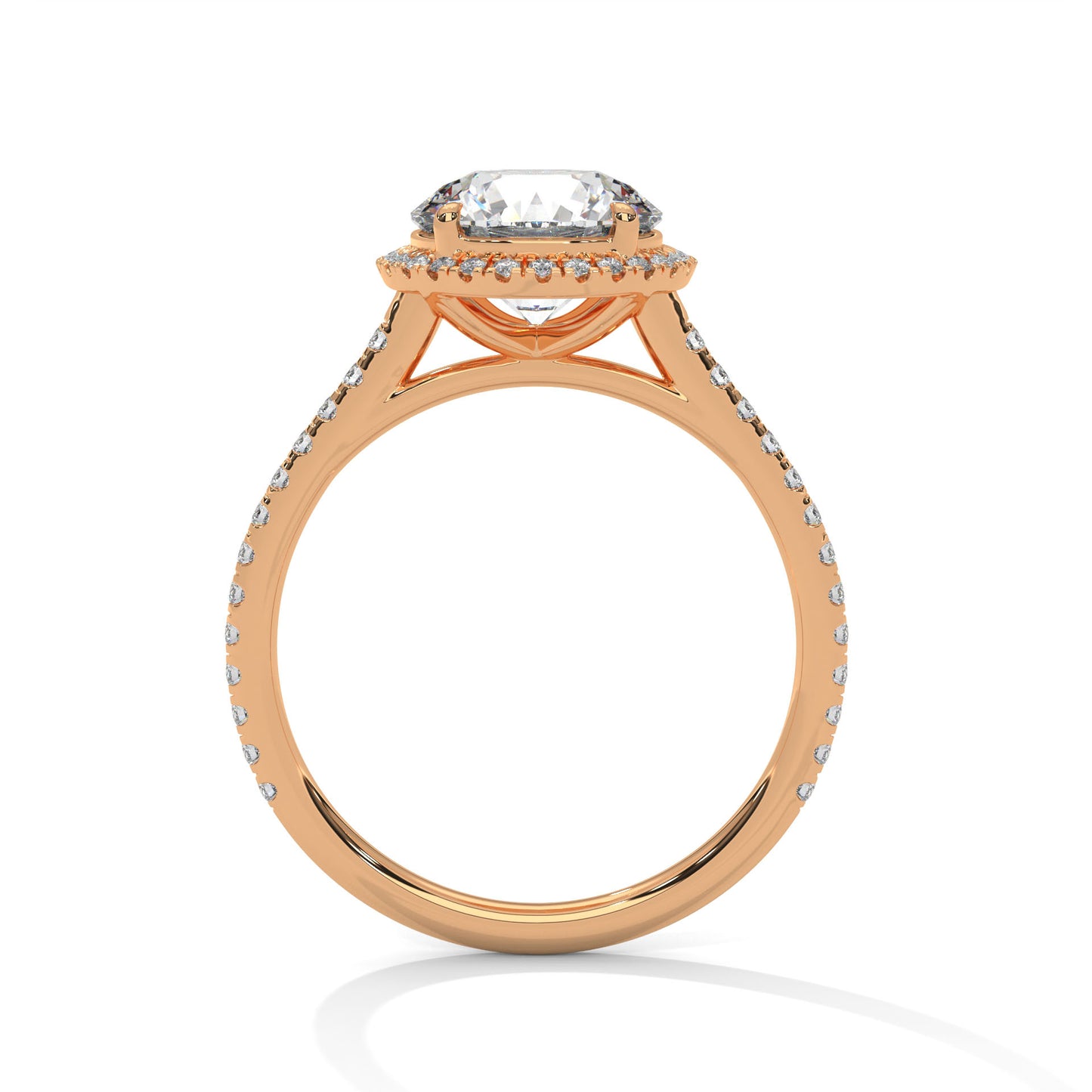3 CT Round E-VVS2 Lab-Grown Diamond Engagement Ring, Wedding Ring