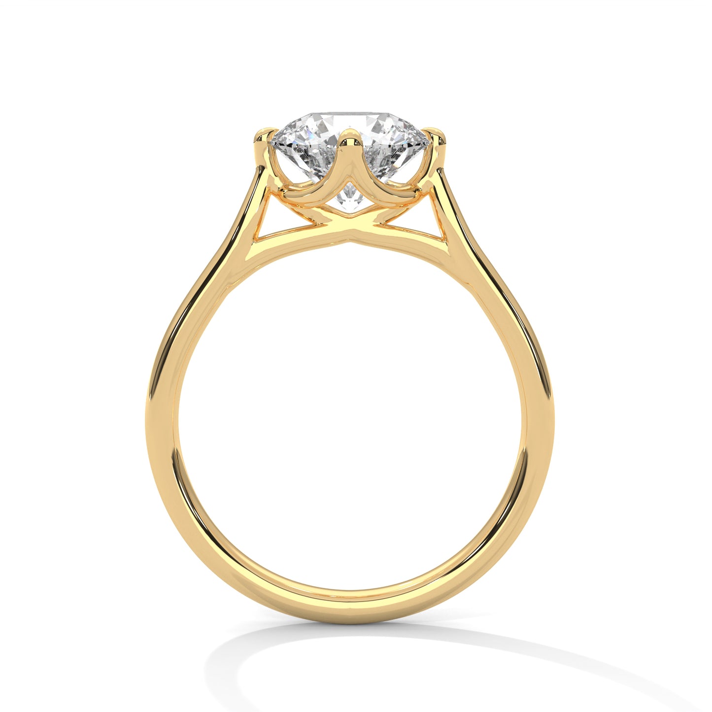 3 CT Round E-VVS2 Lab-Grown Diamond Engagement Ring, Make to Order