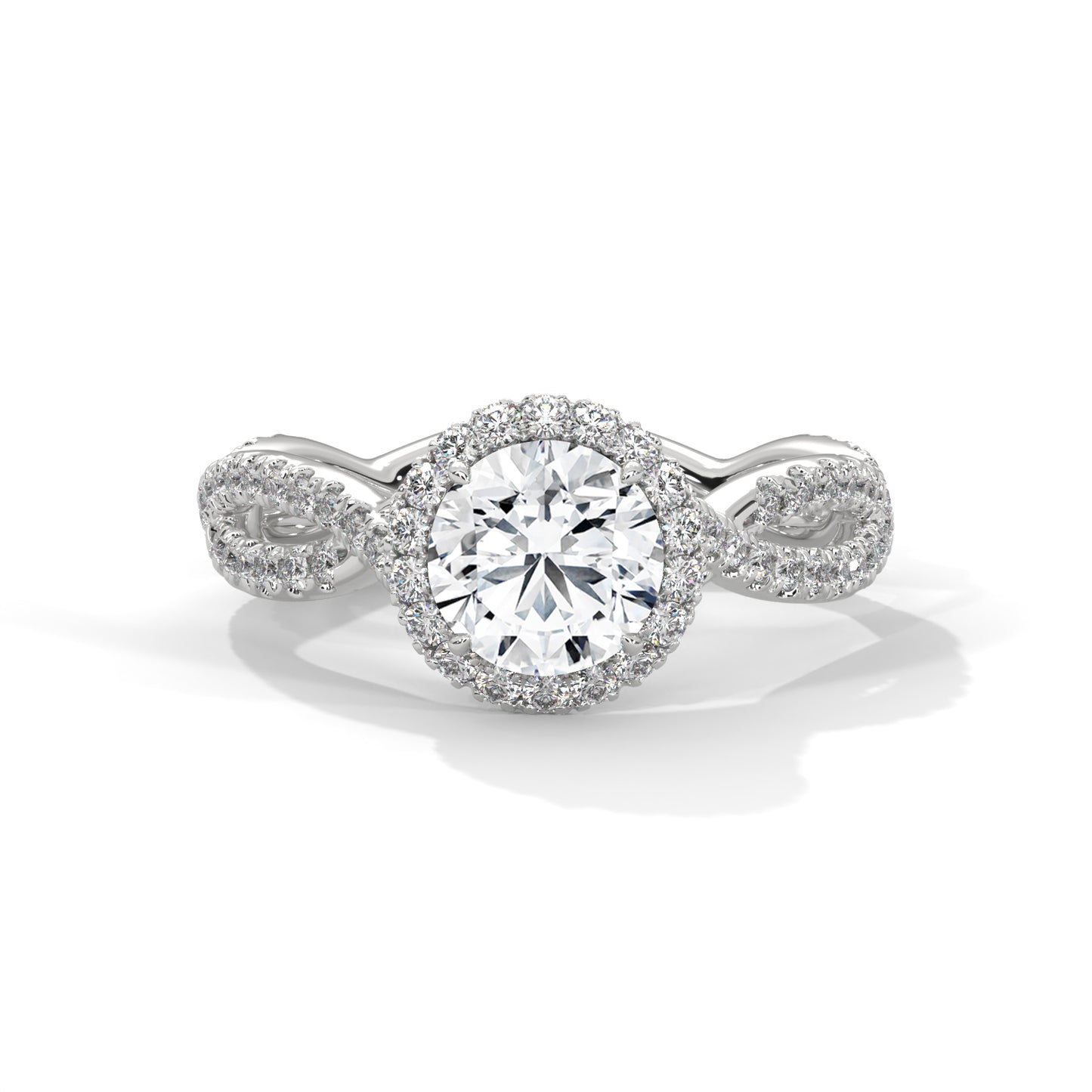 1 CT Round Cut E-VVS2 Lab Grown Diamond Engagement Ring, Custom Made Jewelry