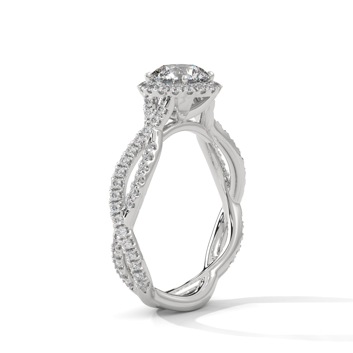 1 CT Round Cut E-VVS2 Lab Grown Diamond Engagement Ring, Custom Made Jewelry