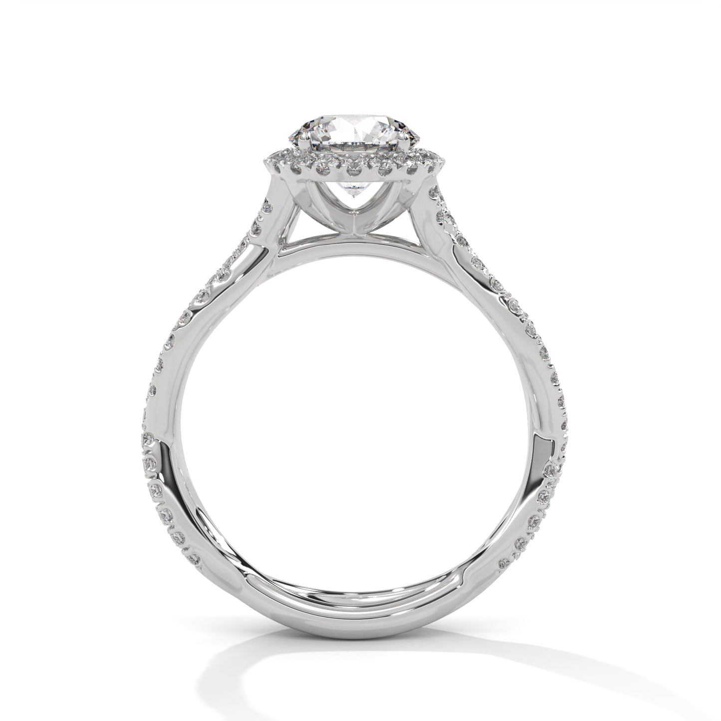 1 CT Round Cut E-VVS2 Lab Grown Diamond Engagement Ring, Custom Made Jewelry