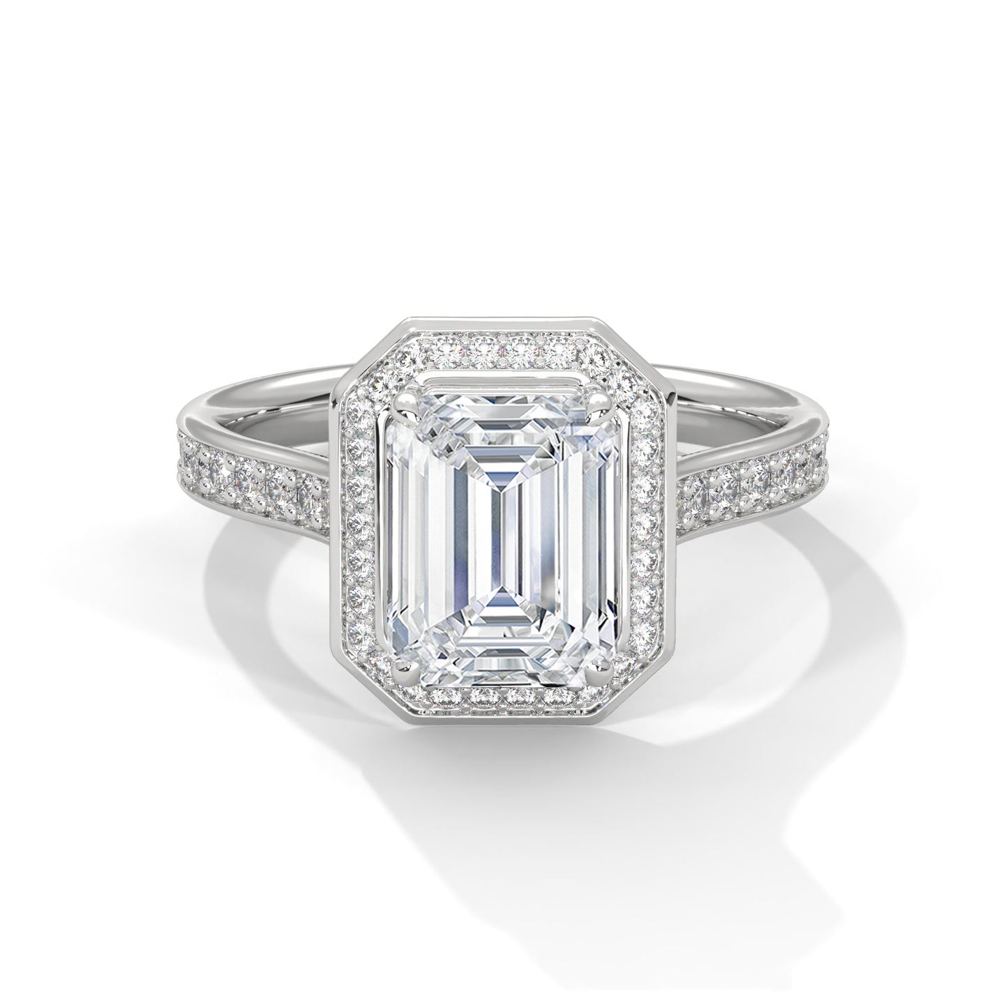 2ct Emerald Cut E-VVS2 Lab Grown Diamond Engagement Ring, Ethical Diamond