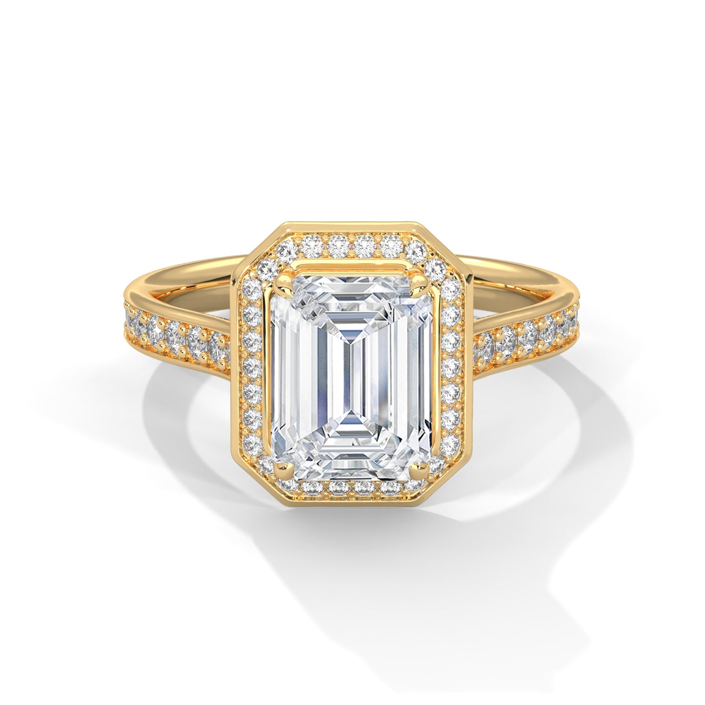 2ct Emerald Cut E-VVS2 Lab Grown Diamond Engagement Ring, Ethical Diamond