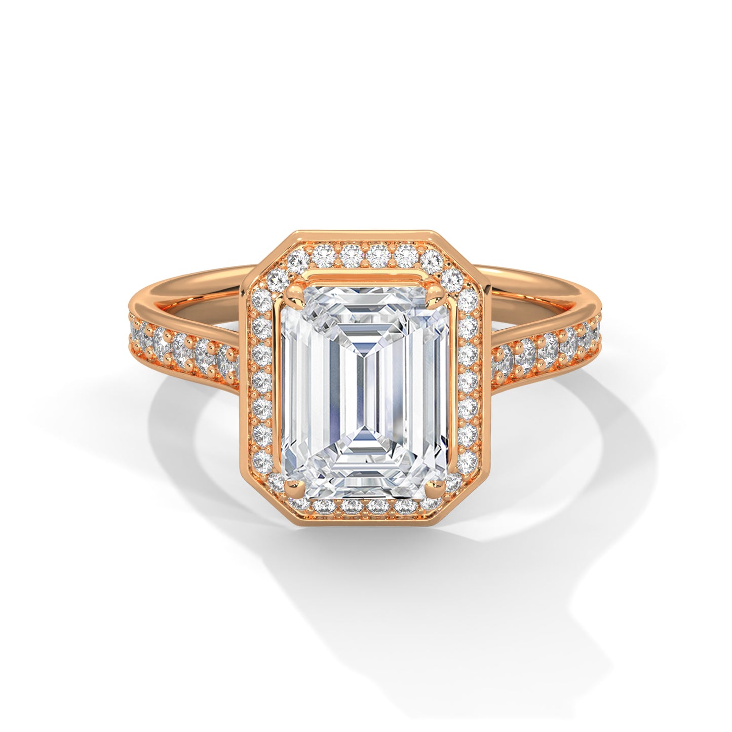 2ct Emerald Cut E-VVS2 Lab Grown Diamond Engagement Ring, Ethical Diamond