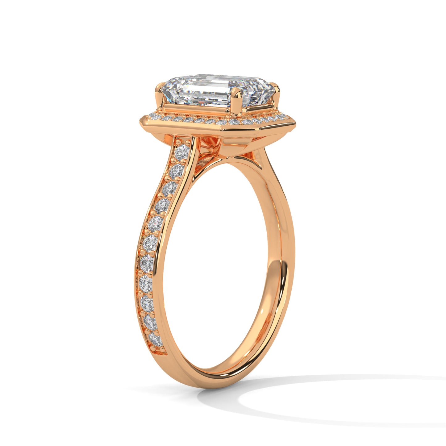 2ct Emerald Cut E-VVS2 Lab Grown Diamond Engagement Ring, Ethical Diamond