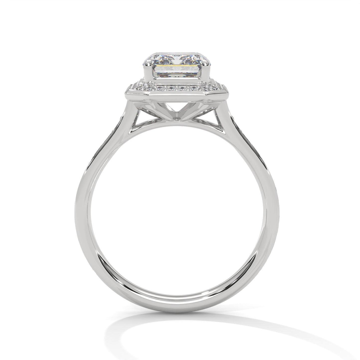 2ct Emerald Cut E-VVS2 Lab Grown Diamond Engagement Ring, Ethical Diamond