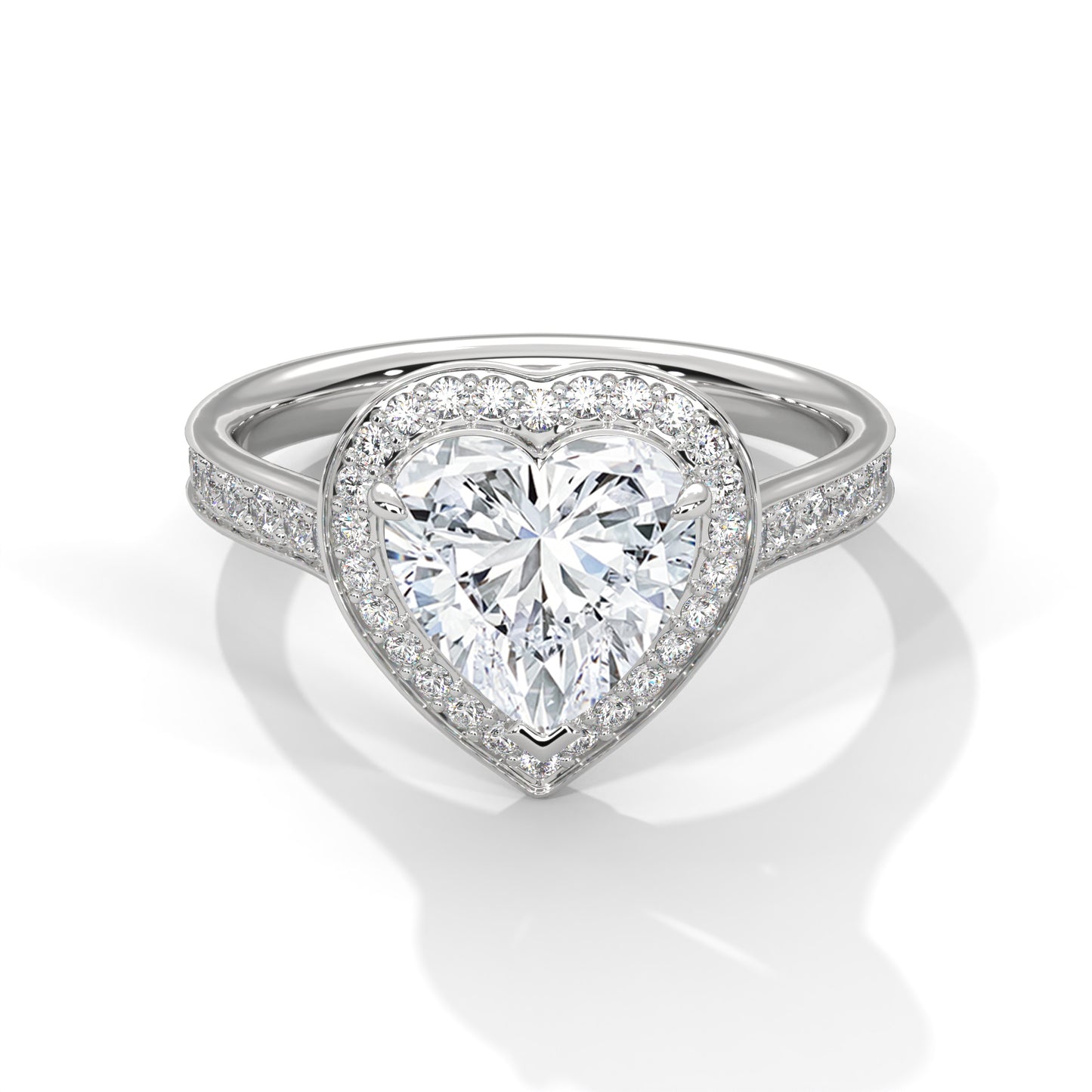 2ct Heart Cut E-VVS2 Lab Grown Diamond Engagement Ring, Bridal Ring