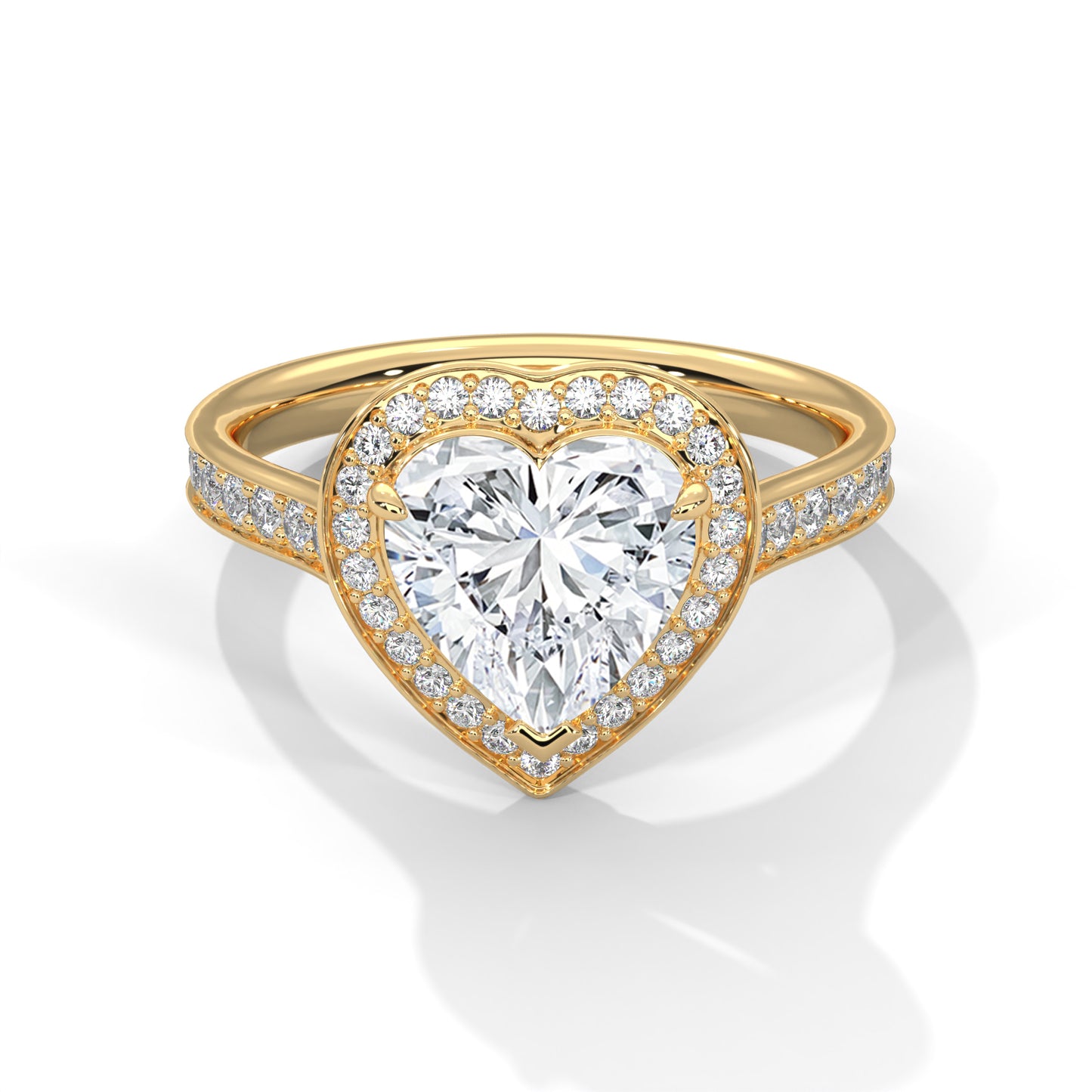 2ct Heart Cut E-VVS2 Lab Grown Diamond Engagement Ring, Bridal Ring