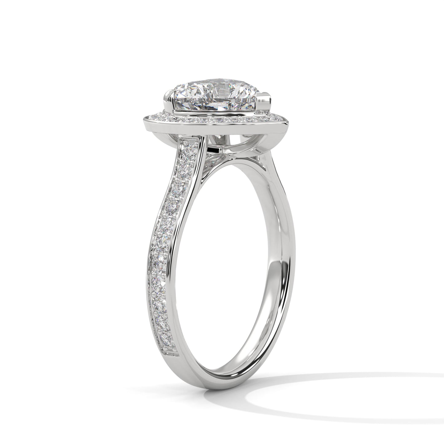 2ct Heart Cut E-VVS2 Lab Grown Diamond Engagement Ring, Bridal Ring