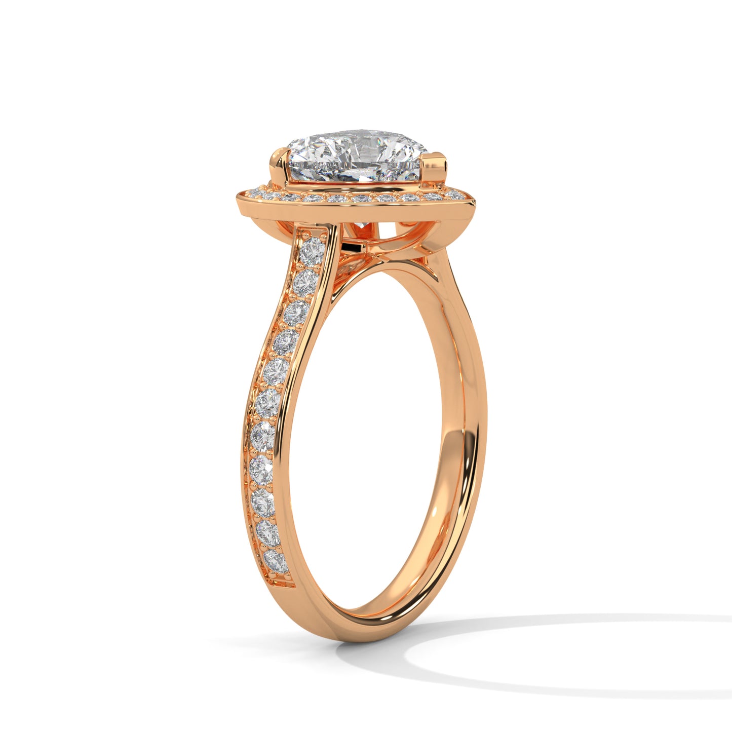 2ct Heart Cut E-VVS2 Lab Grown Diamond Engagement Ring, Bridal Ring