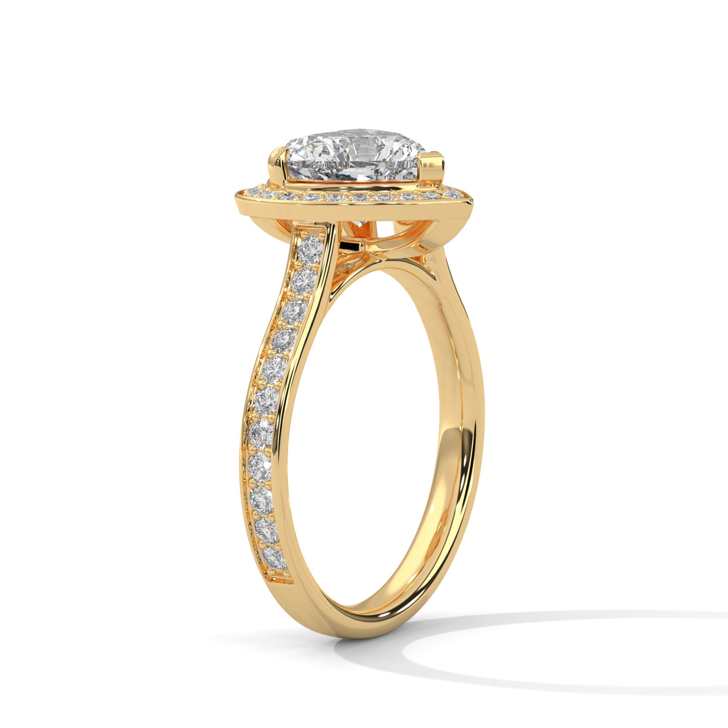 2ct Heart Cut E-VVS2 Lab Grown Diamond Engagement Ring, Bridal Ring