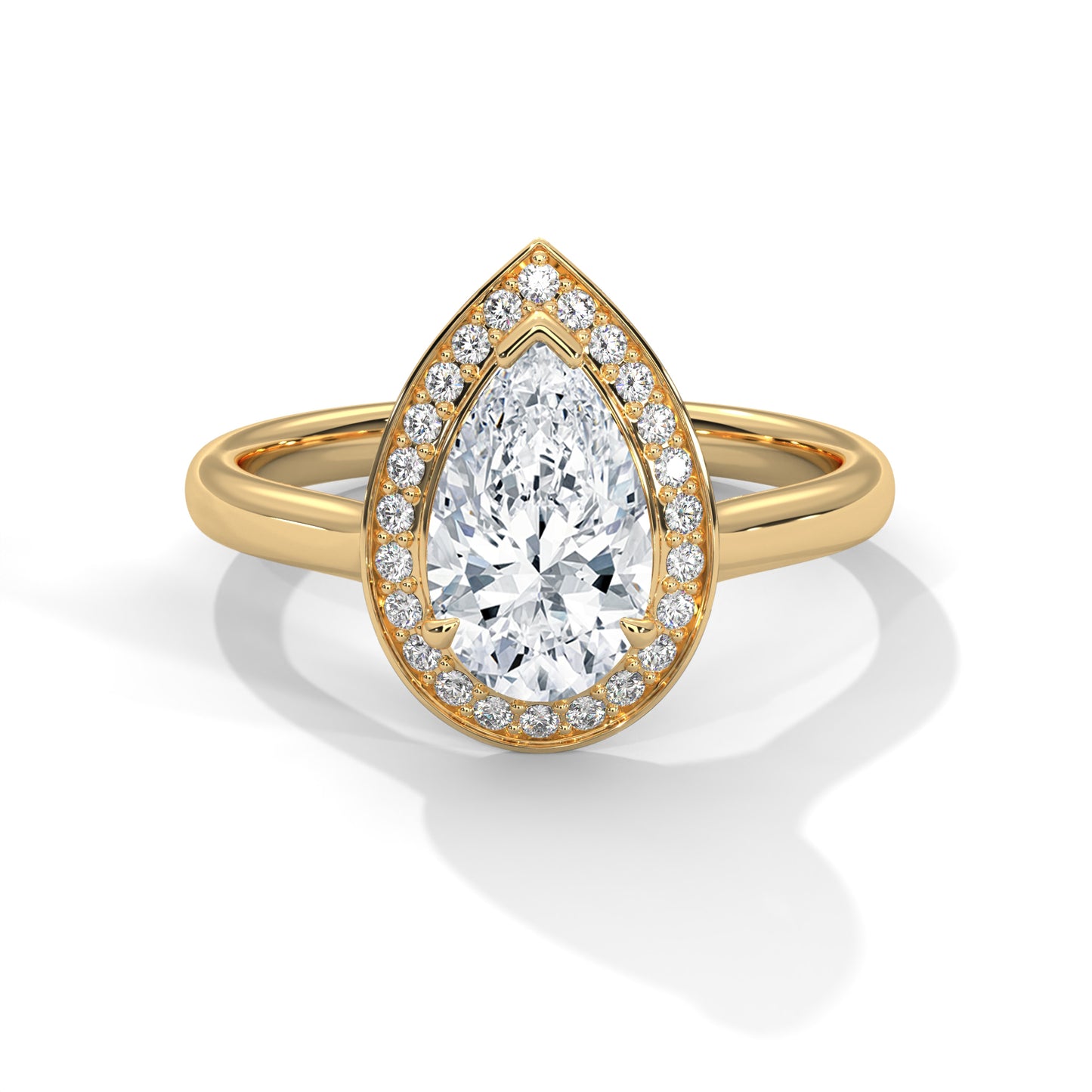 2ct Pear Cut E-VVS2 Lab Grown Diamond Engagement Ring, Bridal Ring
