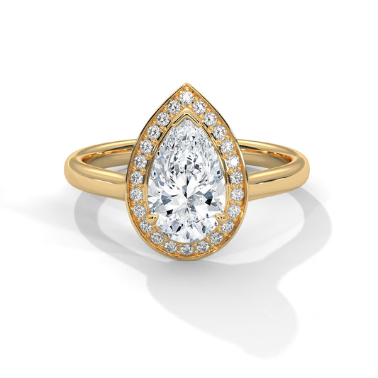 2ct Pear Cut E-VVS2 Lab Grown Diamond Engagement Ring, Bridal Ring
