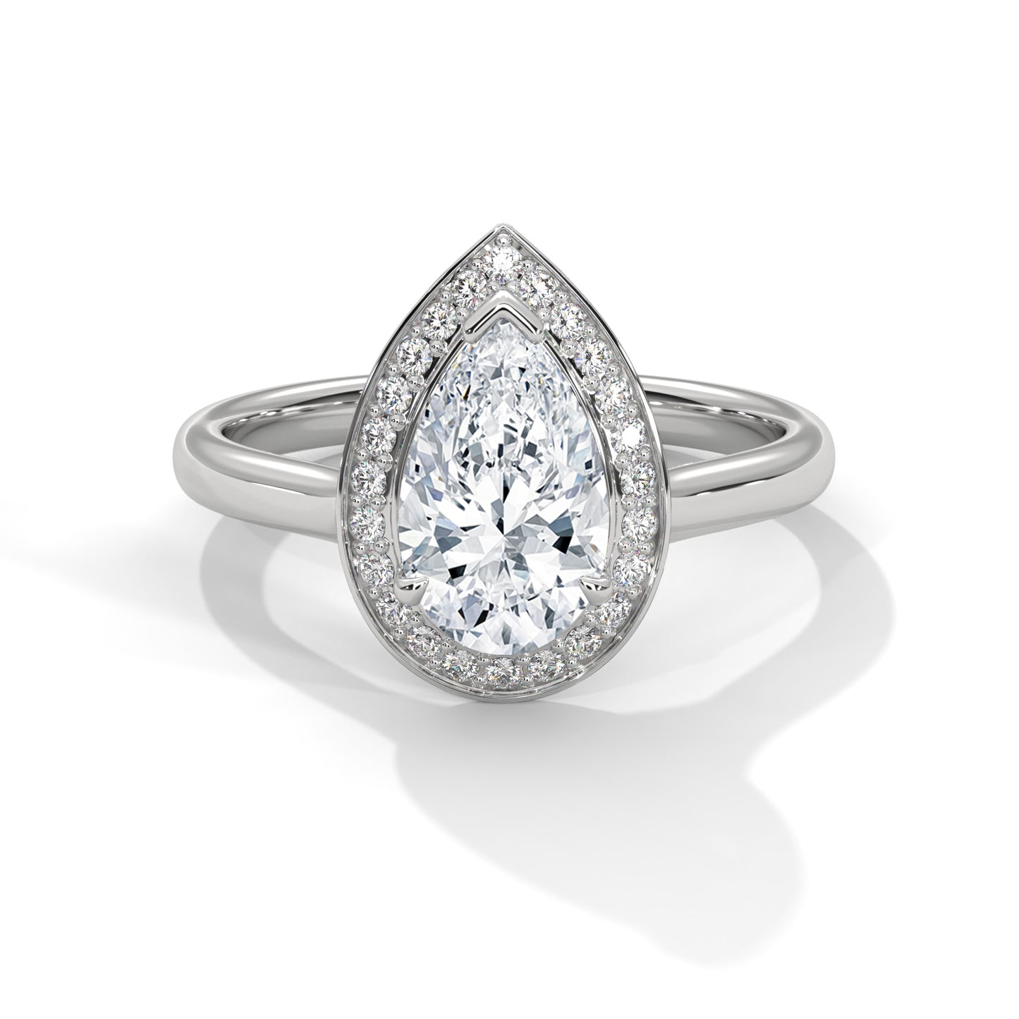 2ct Pear Cut E-VVS2 Lab Grown Diamond Engagement Ring, Bridal Ring