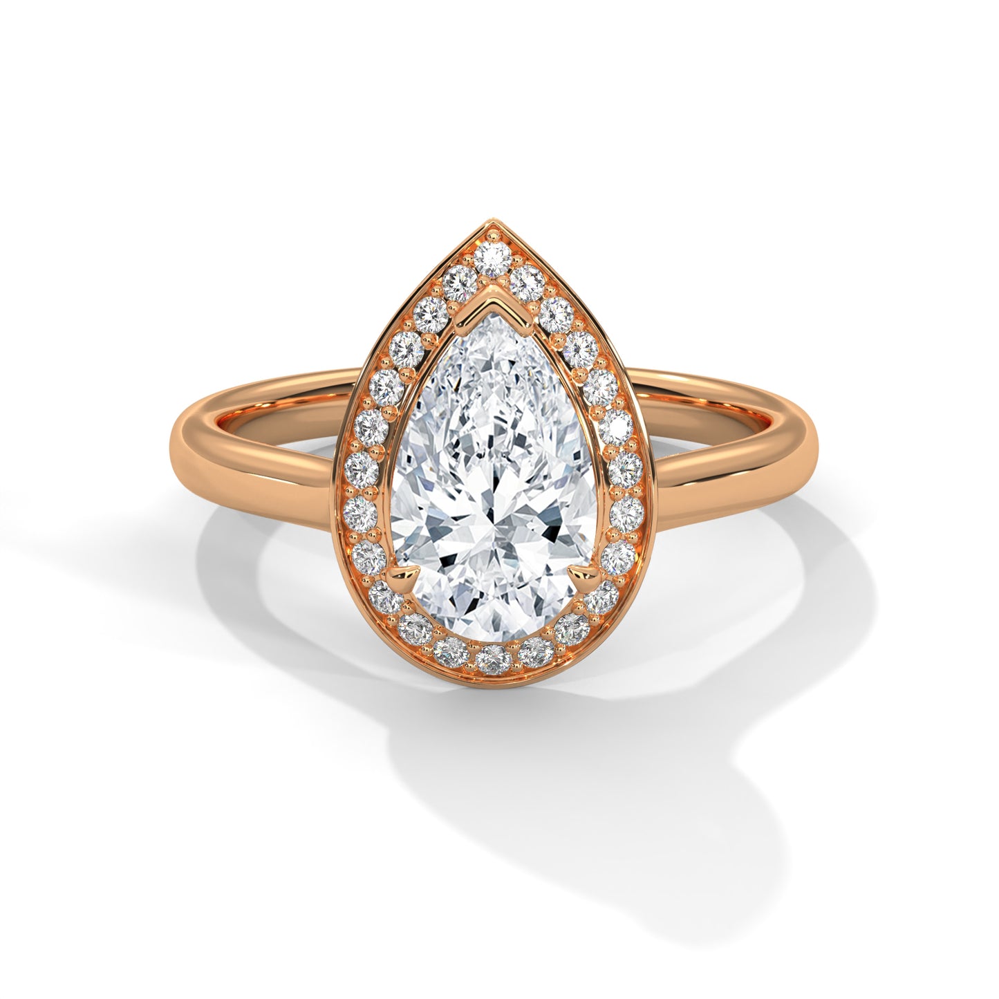 2ct Pear Cut E-VVS2 Lab Grown Diamond Engagement Ring, Bridal Ring