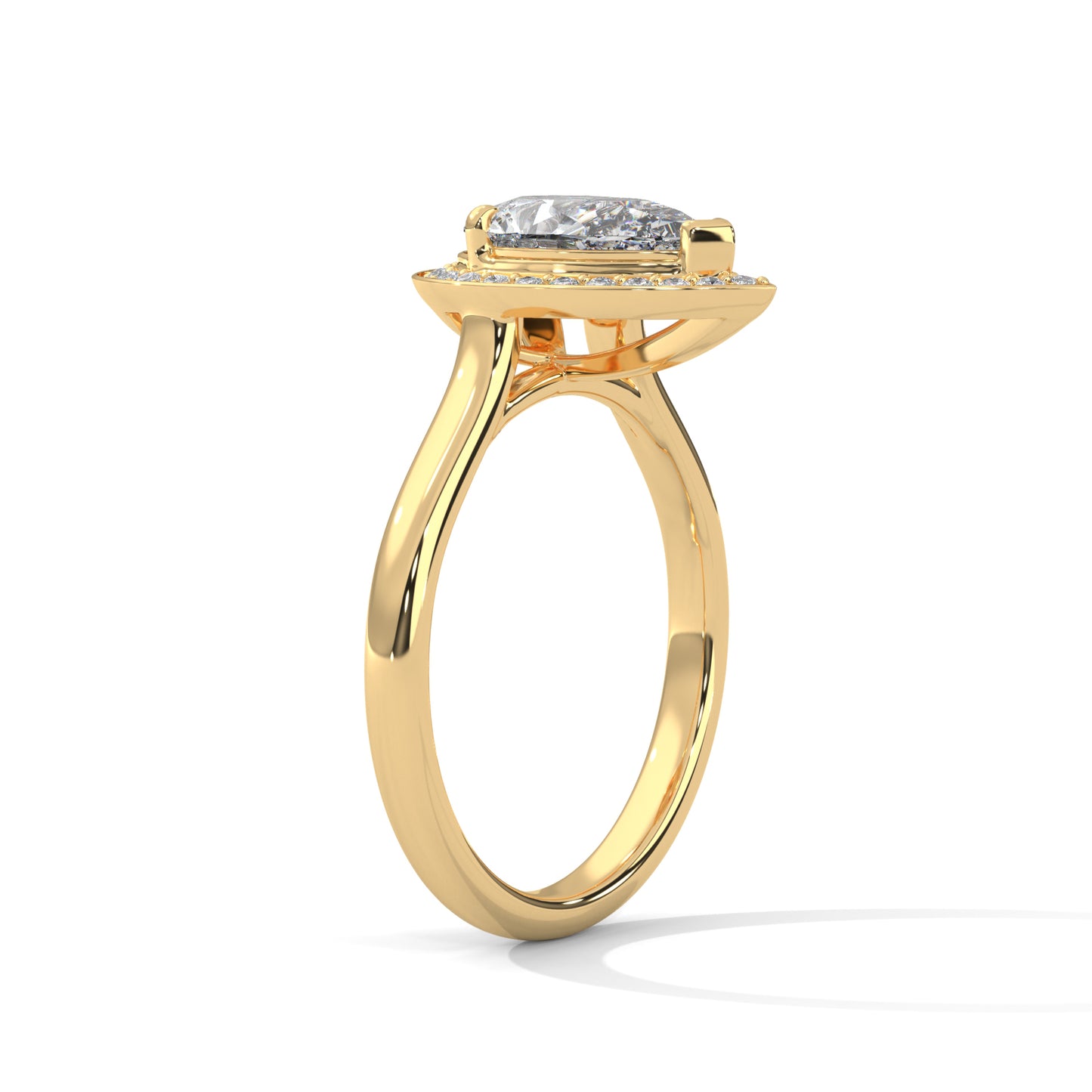 2ct Pear Cut E-VVS2 Lab Grown Diamond Engagement Ring, Bridal Ring