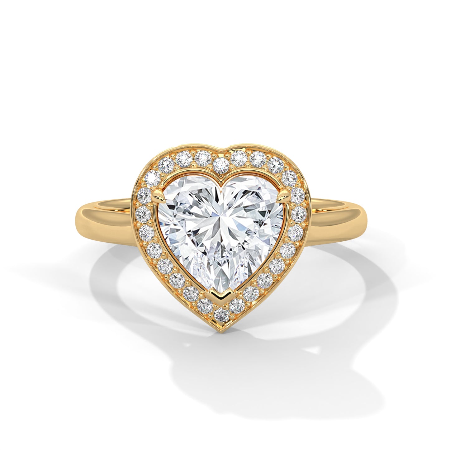 2ct Heart Cut E-VVS2 Lab Grown Diamond Engagement Ring, Proposal Ring