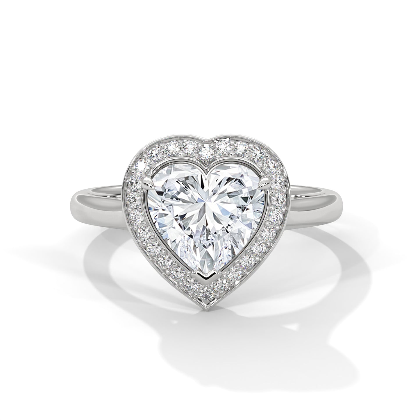 2ct Heart Cut E-VVS2 Lab Grown Diamond Engagement Ring, Proposal Ring