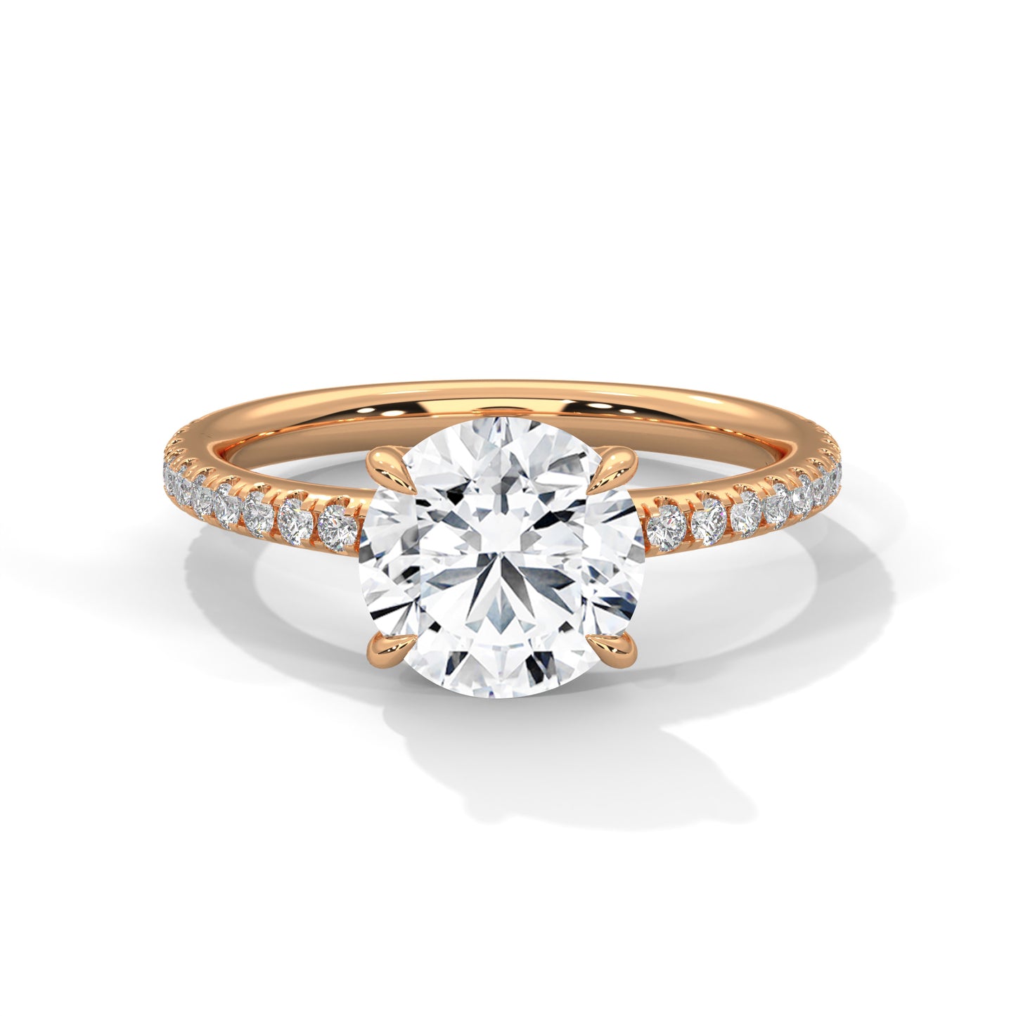 2ct Round Cut E-VVS2 Lab Grown Diamond Engagement Ring, Proposal Ring
