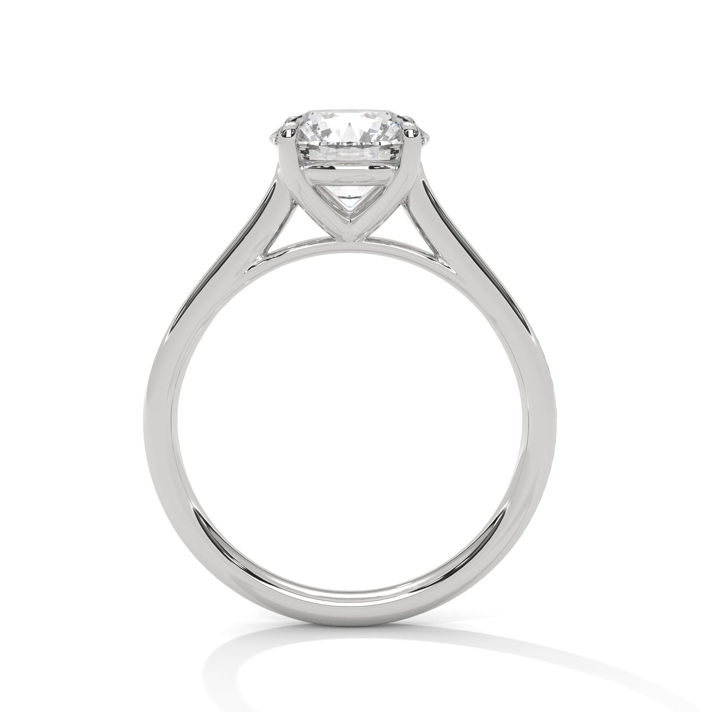 2 Carat Round E VVS2 Lab-Grown Diamond Solitaire Engagement Ring, 14K Gold