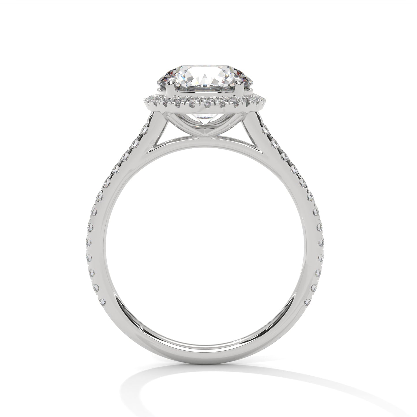 3 CT Round E-VVS2 Lab-Grown Diamond Engagement Ring, Wedding Ring