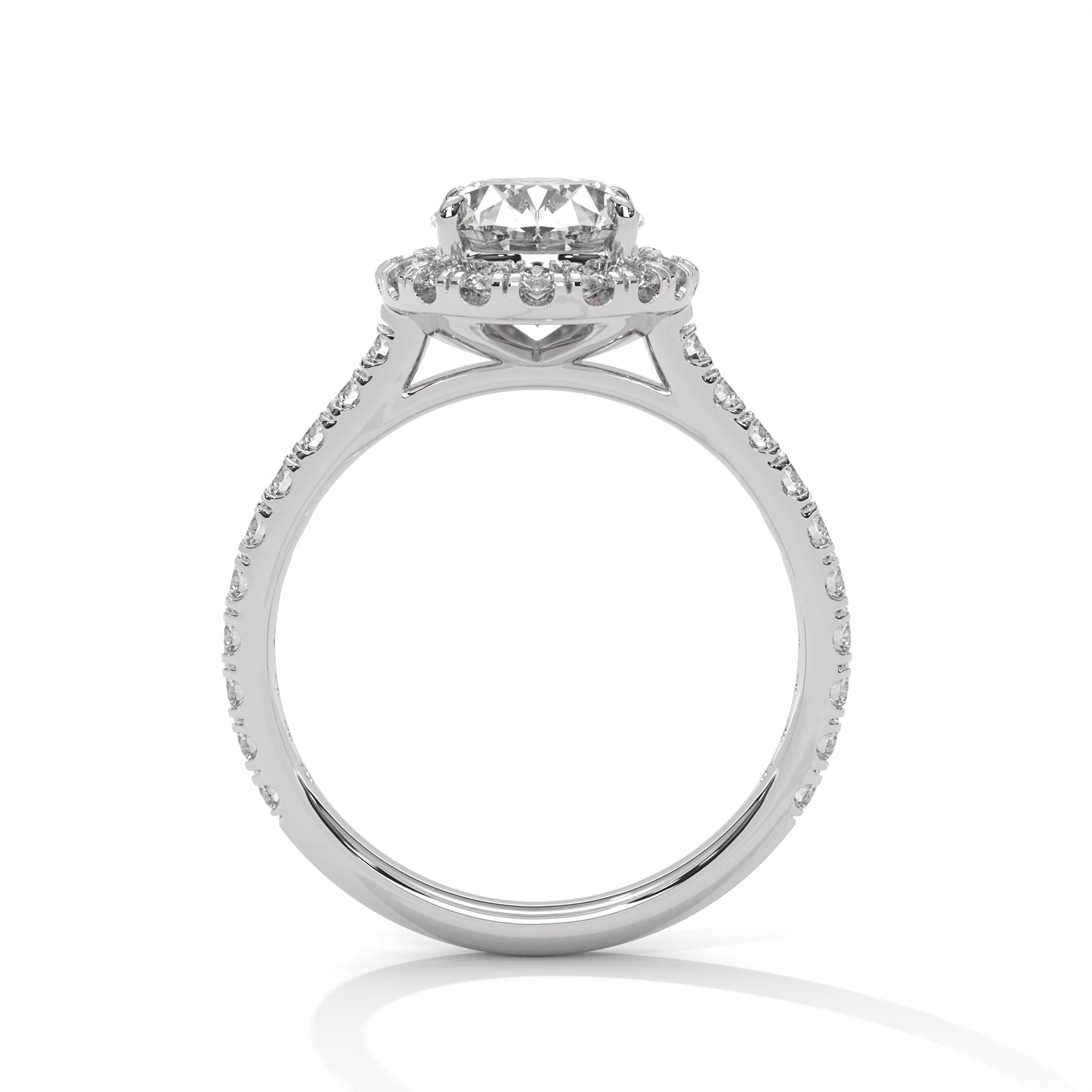 2 Carat Oval Lab-Grown Diamond Engagement Ring, E - VVS2 Diamond, 14K Gold Setting