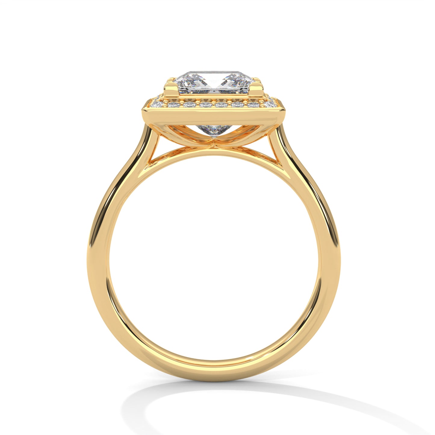 2 CT Princess E VVS2 Lab-Grown Diamond Engagement Ring, Ring for Her