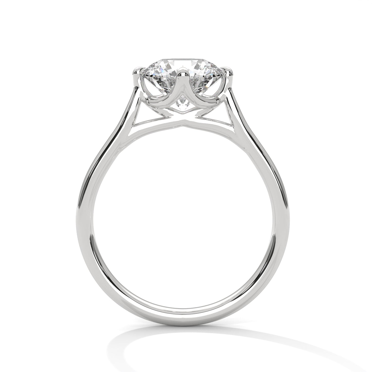 3 CT Round E-VVS2 Lab-Grown Diamond Engagement Ring, Make to Order